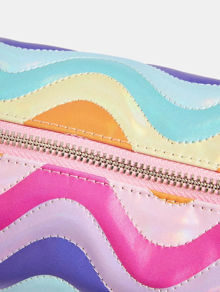 Rainbow Wave Makeup Bag sold by Skinnydip London product image thumbnail 4