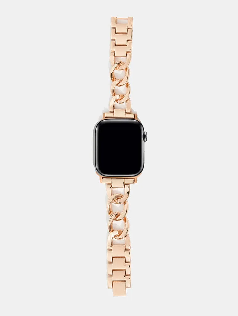 Rose Gold Chain Link Apple Watch Strap sold by Skinnydip London