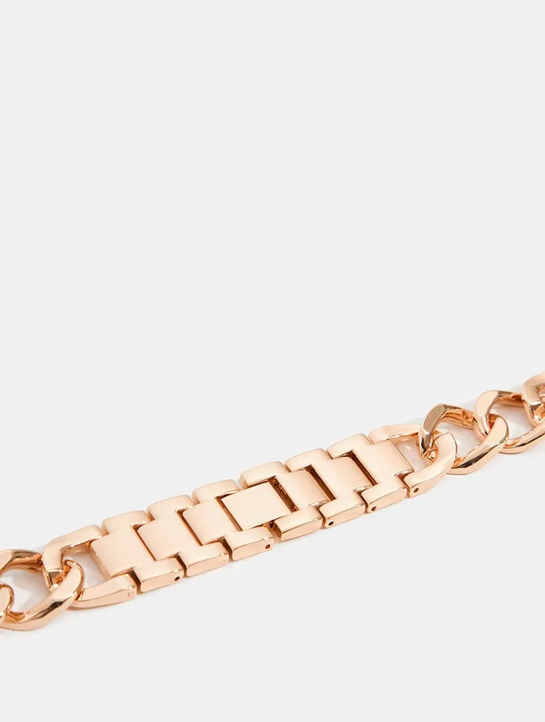 Rose Gold Chain Link Apple Watch Strap sold by Skinnydip London product image thumbnail 3