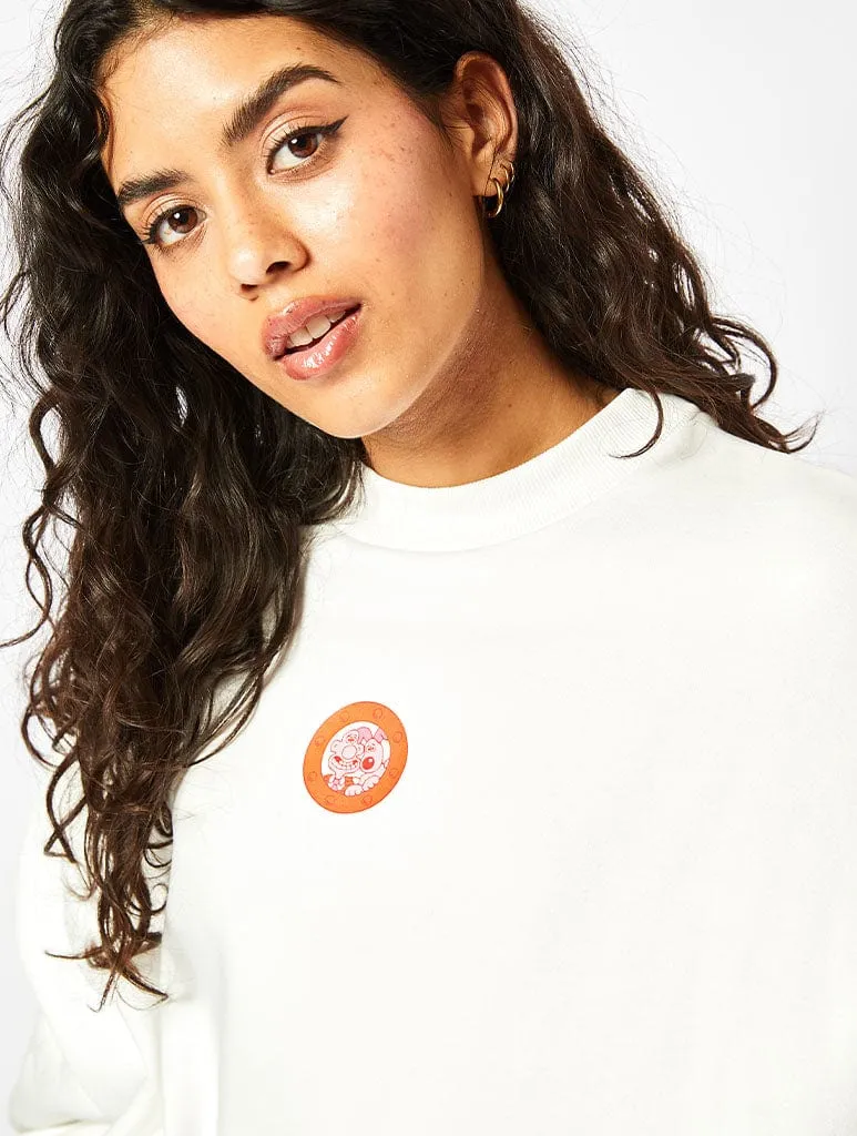 Wallace & Gromit x Skinnydip Moon Cheese Sweatshirt In Ecru sold by Skinnydip London product image thumbnail 3