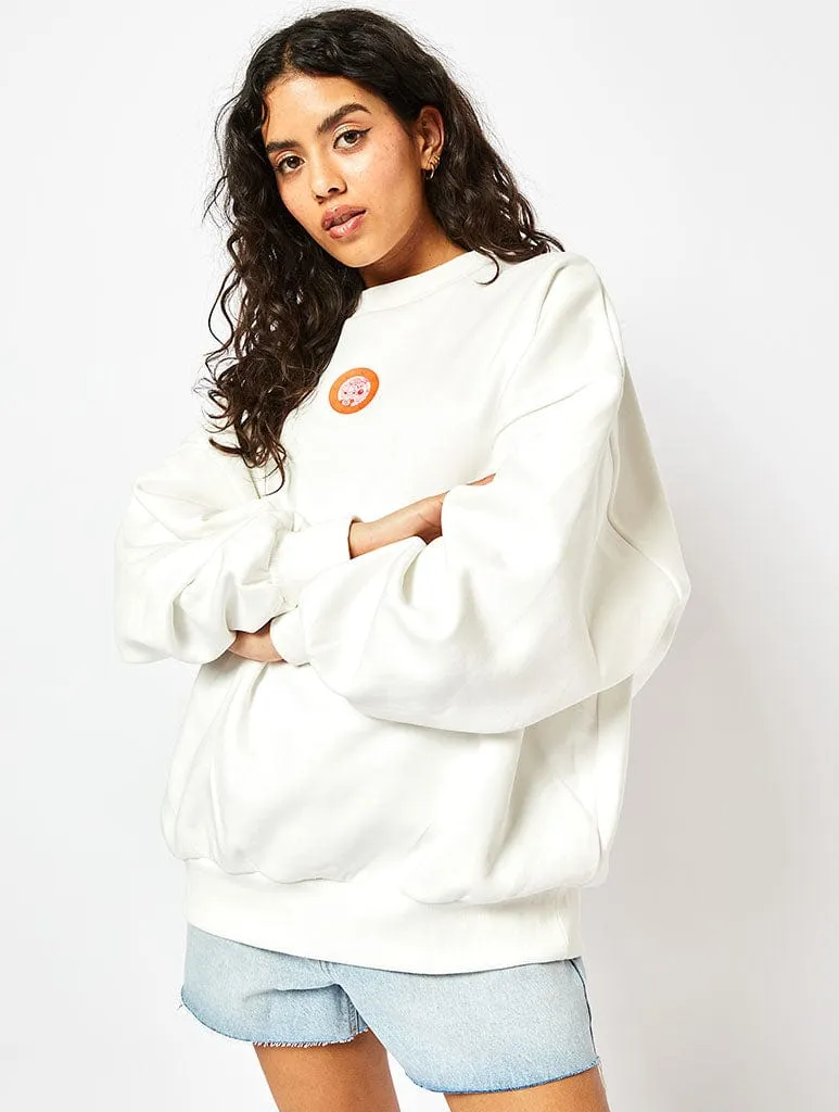 Wallace & Gromit x Skinnydip Moon Cheese Sweatshirt In Ecru sold by Skinnydip London product image thumbnail 4