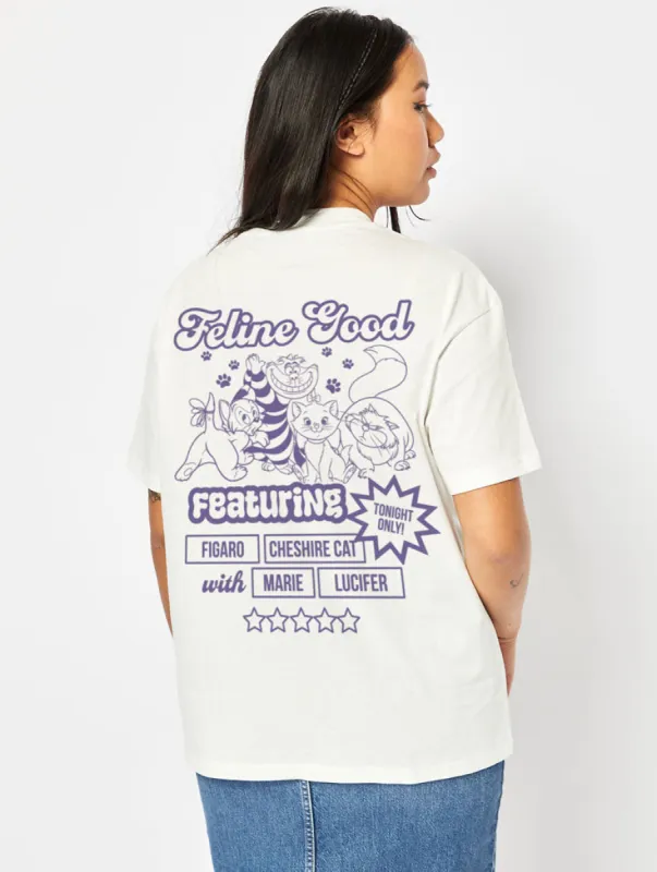 Disney Feline Good T-Shirt in Ecru sold by Skinnydip London