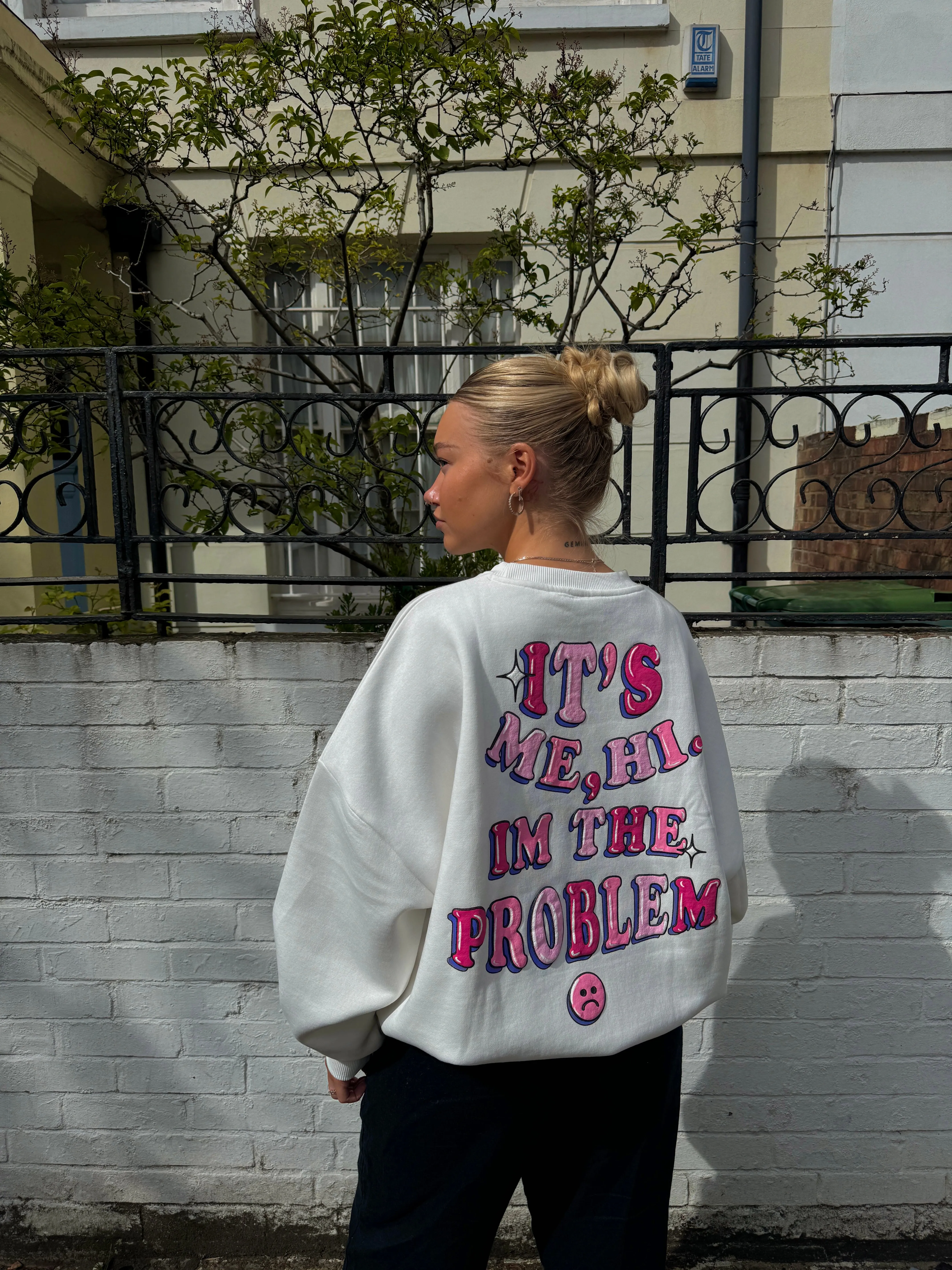 It's Me, Hi. I'm The Problem Ecru Sweatshirt sold by Skinnydip London
