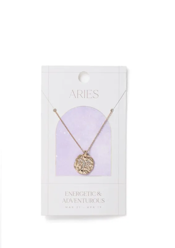 Liars & Lovers Aries Horoscope Ditsy Necklace sold by Skinnydip London