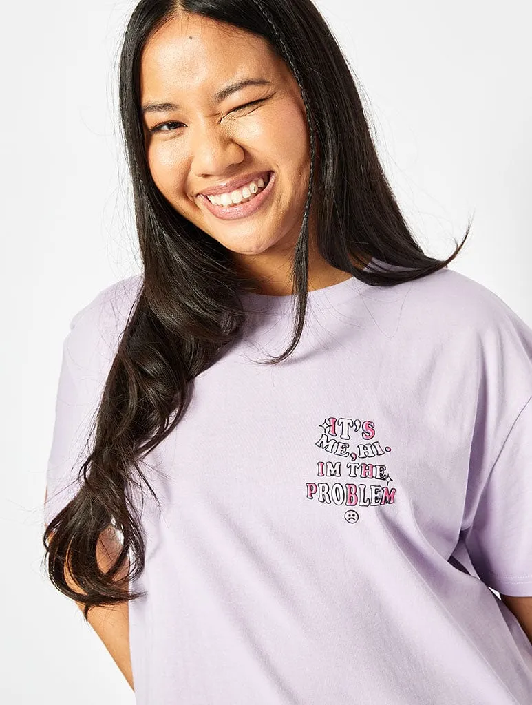 Its Me Hi Im The Problem Oversized T-Shirt sold by Skinnydip London product image thumbnail 2