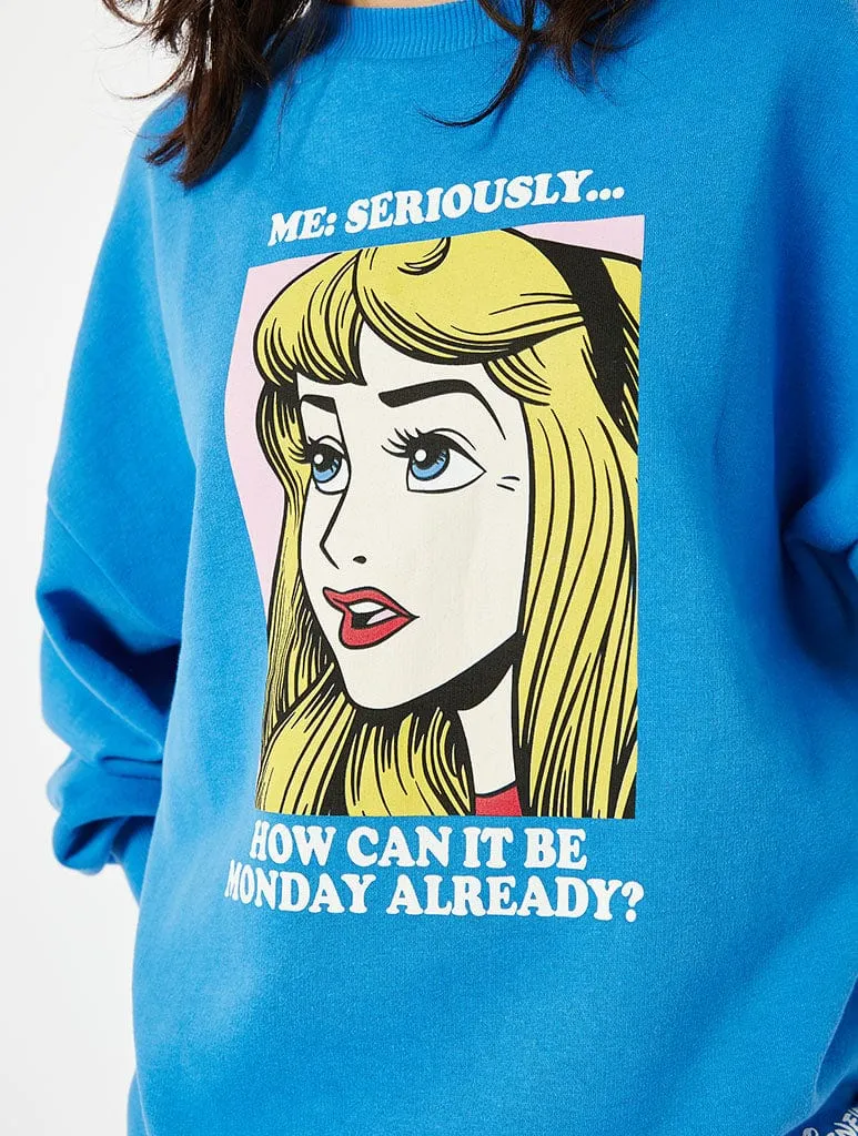 Disney Sleeping Beauty Monday Oversized Sweatshirt sold by Skinnydip London product image thumbnail 4