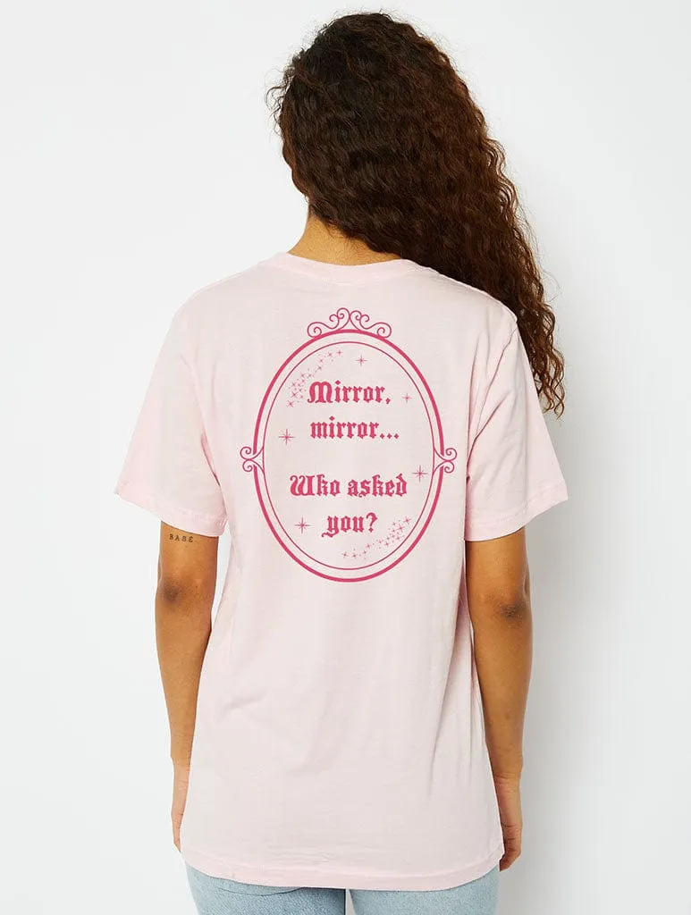 Disney Snow White Mirror Mirror T-Shirt in Pink sold by Skinnydip London