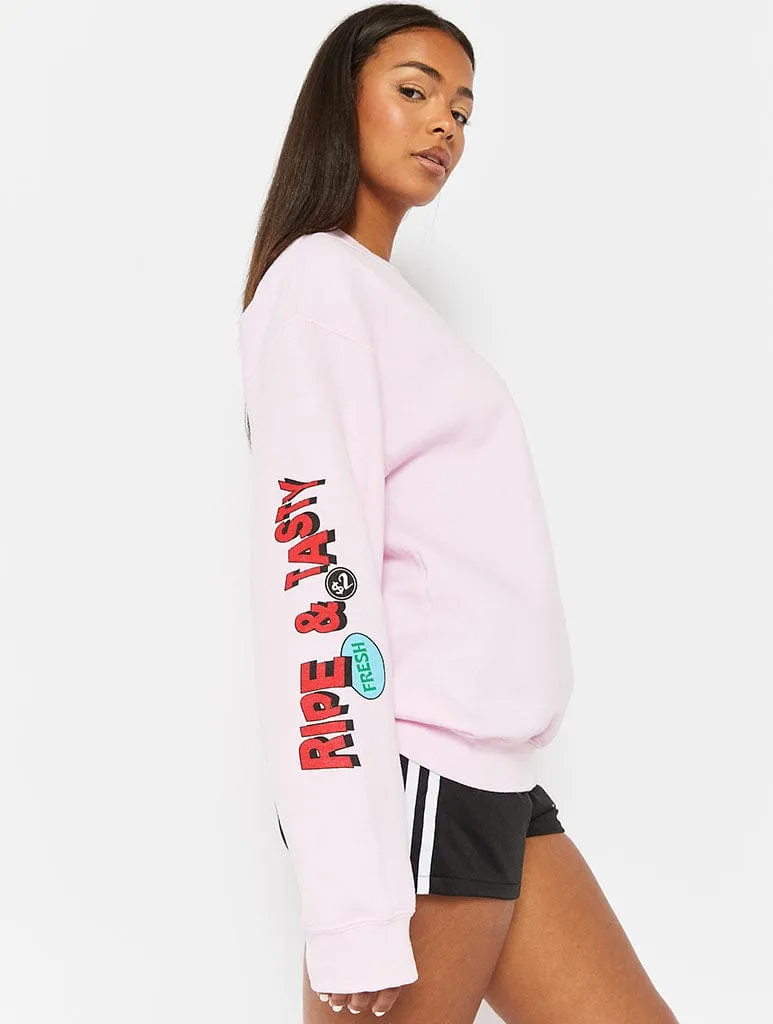 Pink Sticker Print Sweatshirt sold by Skinnydip London product image thumbnail 2