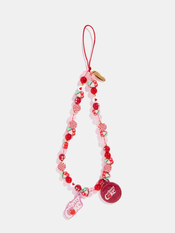Cherry Coke Picnic Vibe Beaded Phone Strap sold by Skinnydip London