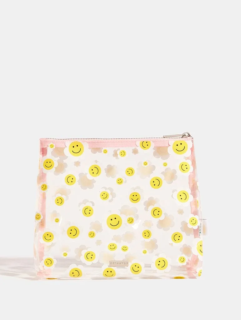 Happy Flower Face Wash Bag sold by Skinnydip London
