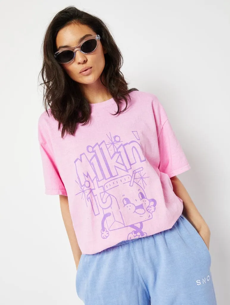 Milking it Graphic Oversized T-Shirt sold by Skinnydip London product image thumbnail 2