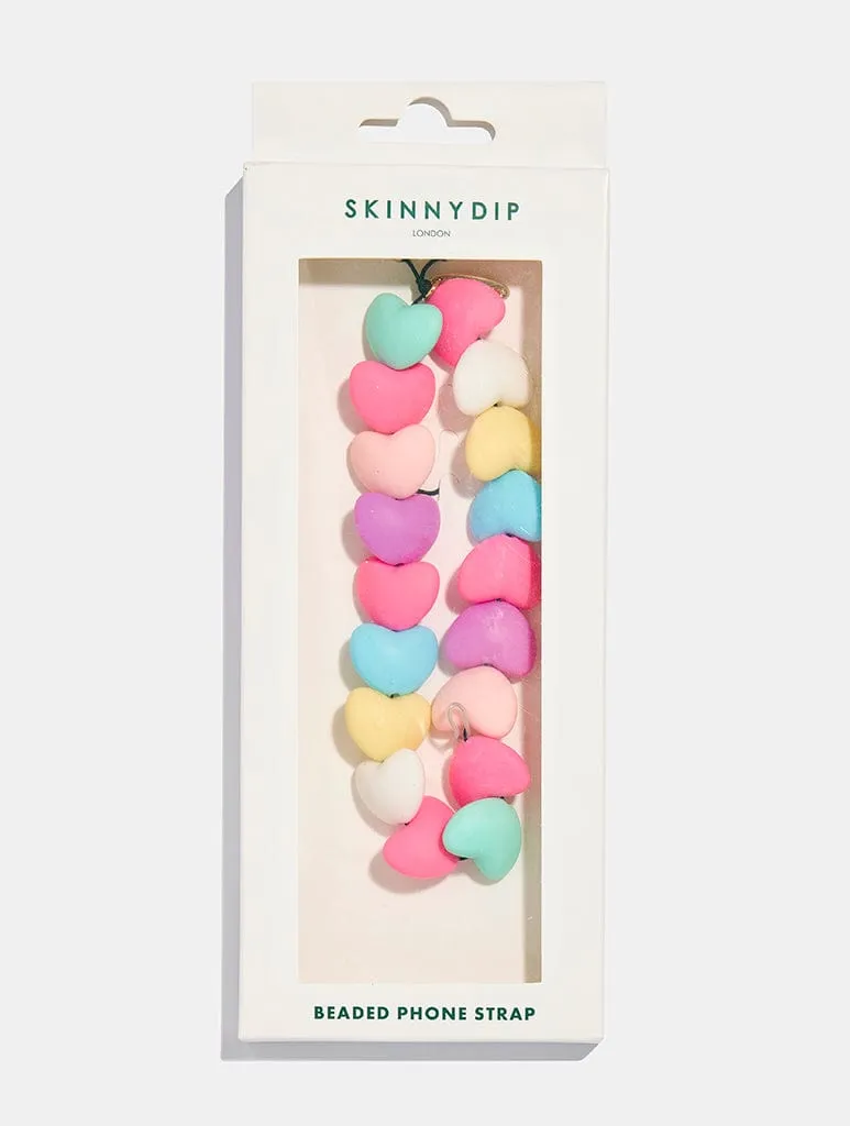 Statement Heart Beaded Phone Strap sold by Skinnydip London product image thumbnail 4
