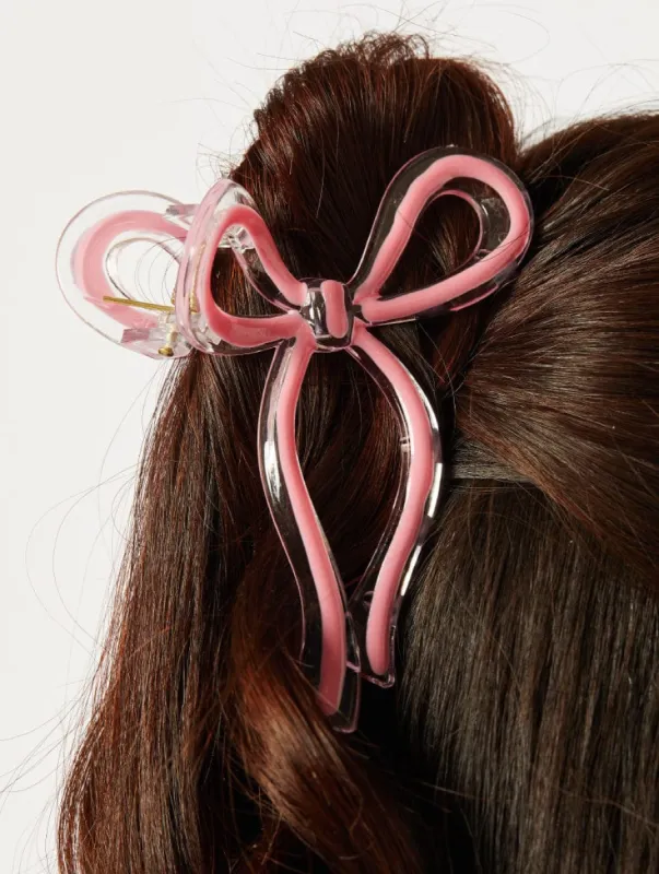 Pink Hair Bow Clip sold by Skinnydip London