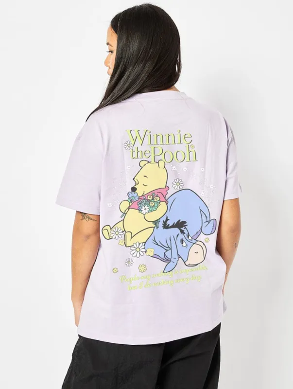 Disney Winnie The Pooh T-Shirt In Lilac sold by Skinnydip London