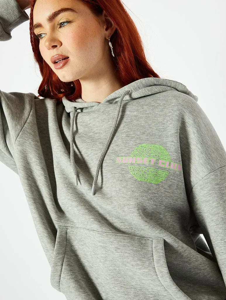 Disney Sunset Club Minnie & Daisy Oversized Sweatshirt In Grey Marl sold by Skinnydip London product image thumbnail 4