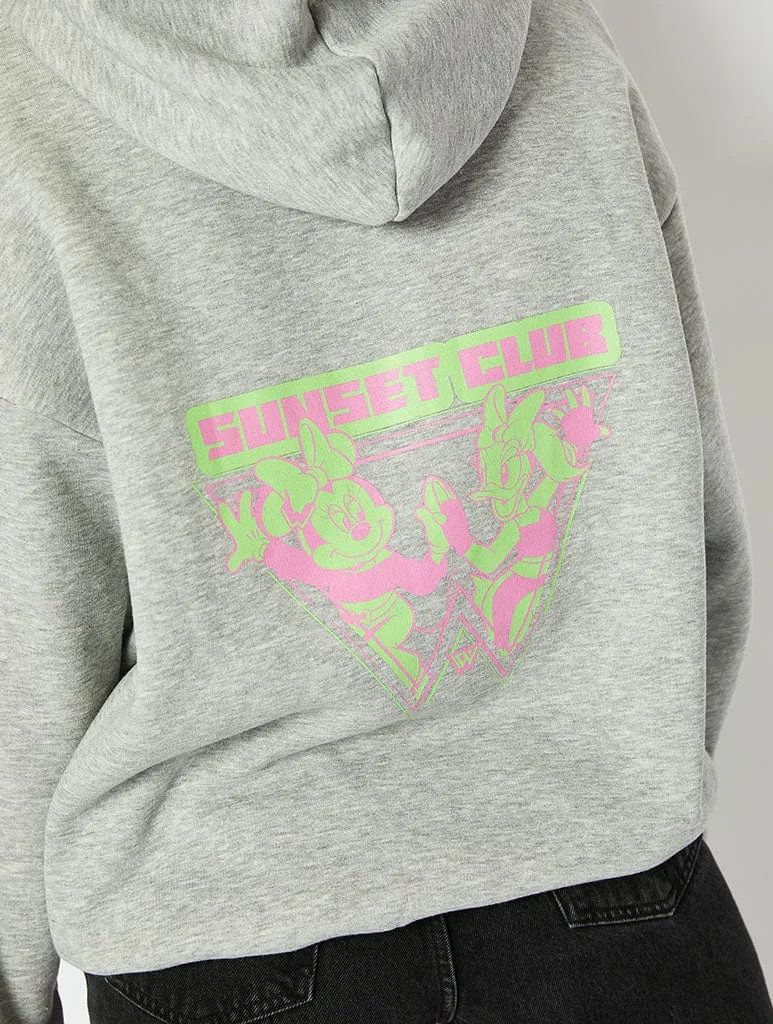 Disney Sunset Club Minnie & Daisy Oversized Sweatshirt In Grey Marl sold by Skinnydip London product image thumbnail 3