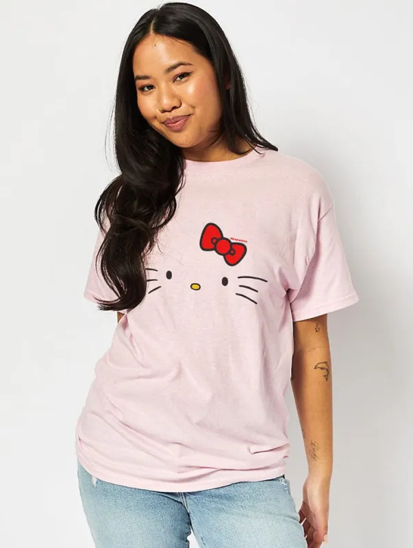 Hello Kitty x Skinnydip Oversized Face T-Shirt In Pink sold by Skinnydip London