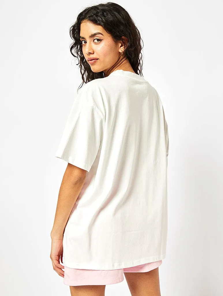 Cherry T-Shirt In Ecru sold by Skinnydip London product image thumbnail 2