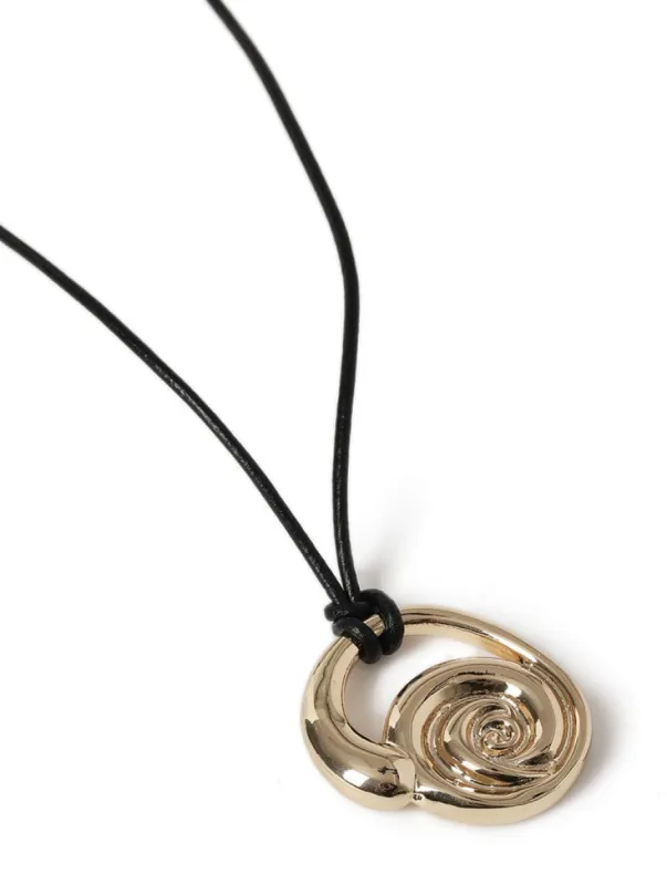 Liars & Lovers Gold Swirl Long Pendent Necklace sold by Skinnydip London