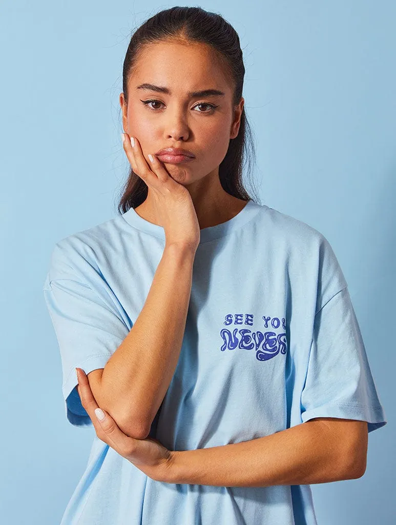 See You Never Graphic Oversized T-Shirt sold by Skinnydip London product image thumbnail 5