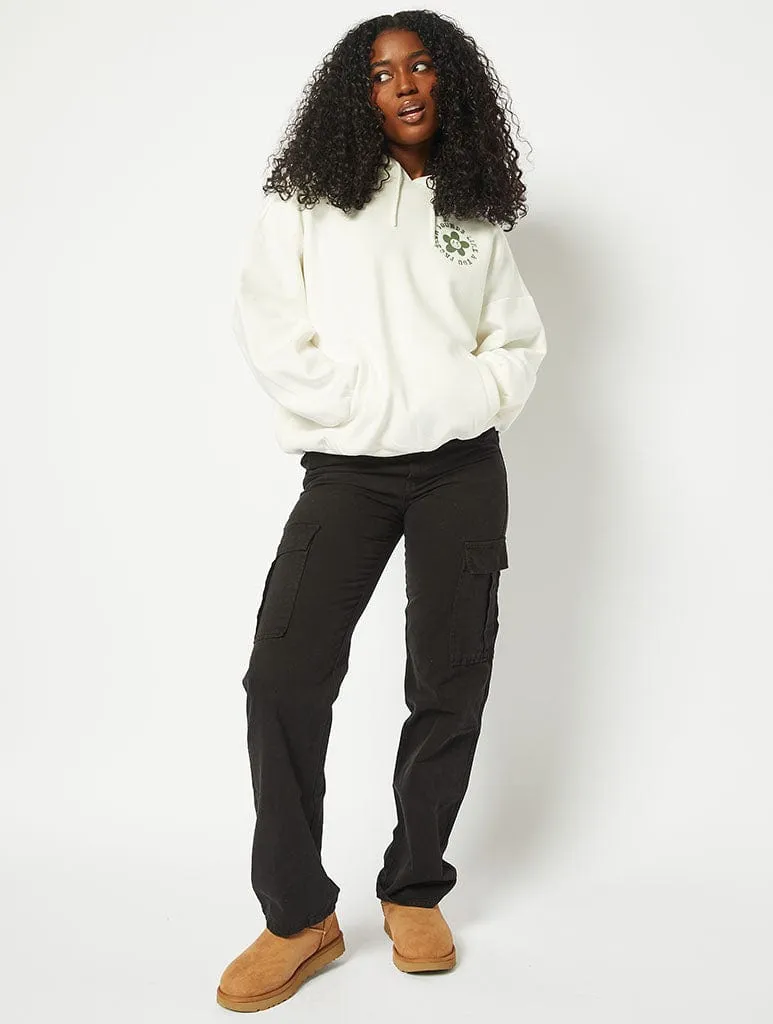 Sounds Like A You Problem Oversized Hoodie in Ecru sold by Skinnydip London product image thumbnail 4