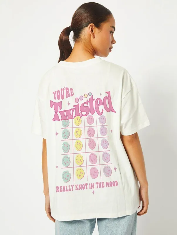 You’re Twisted T-Shirt in White sold by Skinnydip London