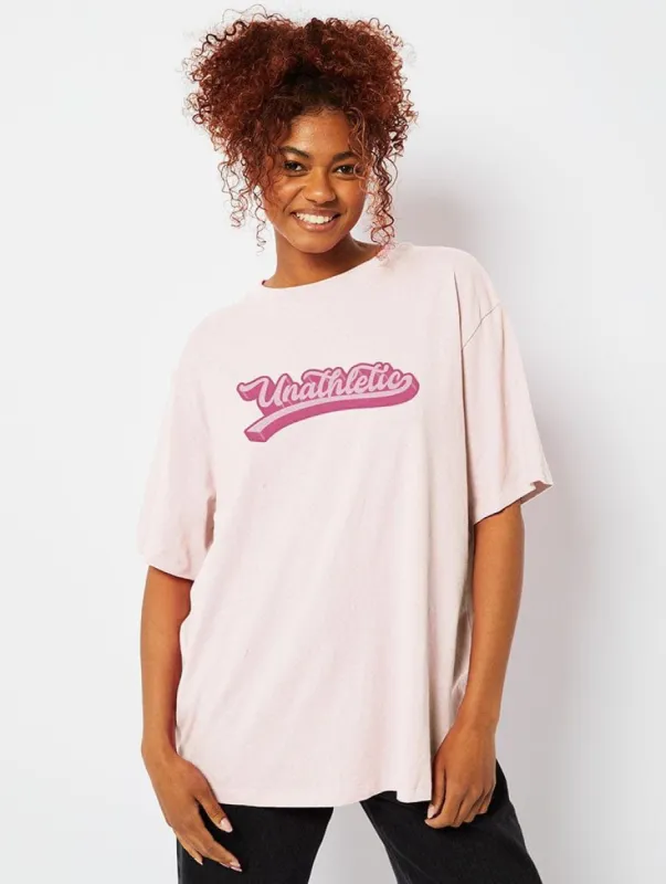 Unathletic Pink T-Shirt sold by Skinnydip London