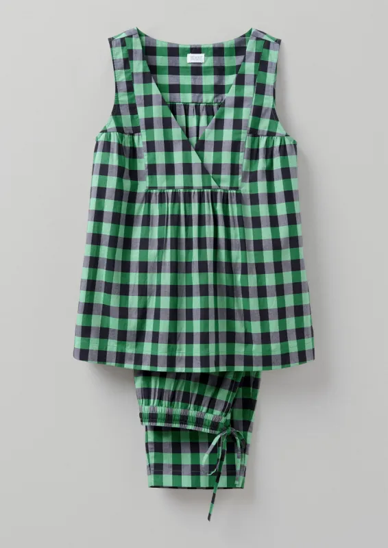 Ine Check Cotton Pyjamas | Green sold by TOAST