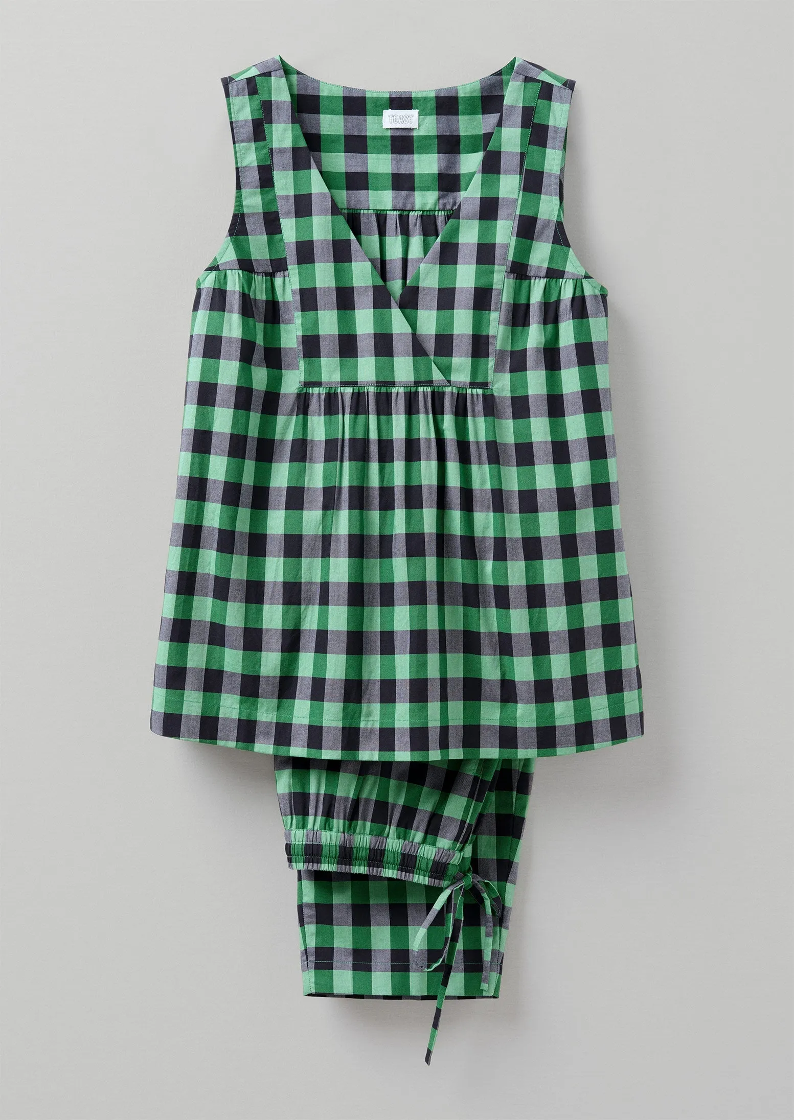 Ine Check Cotton Pyjamas | Green sold by TOAST
