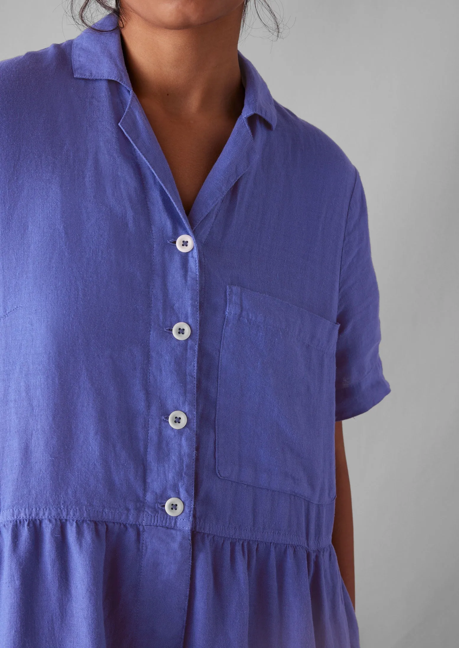 Gathered Waist Lightweight Linen Jumpsuit | Bilberry sold by TOAST product image thumbnail 4