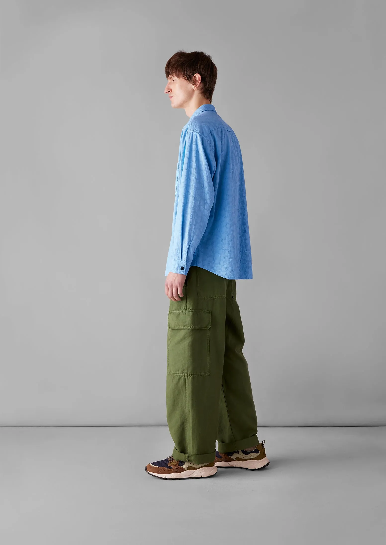 Dropped Shoulder Jacquard Shirt | Light Blue sold by TOAST product image thumbnail 5