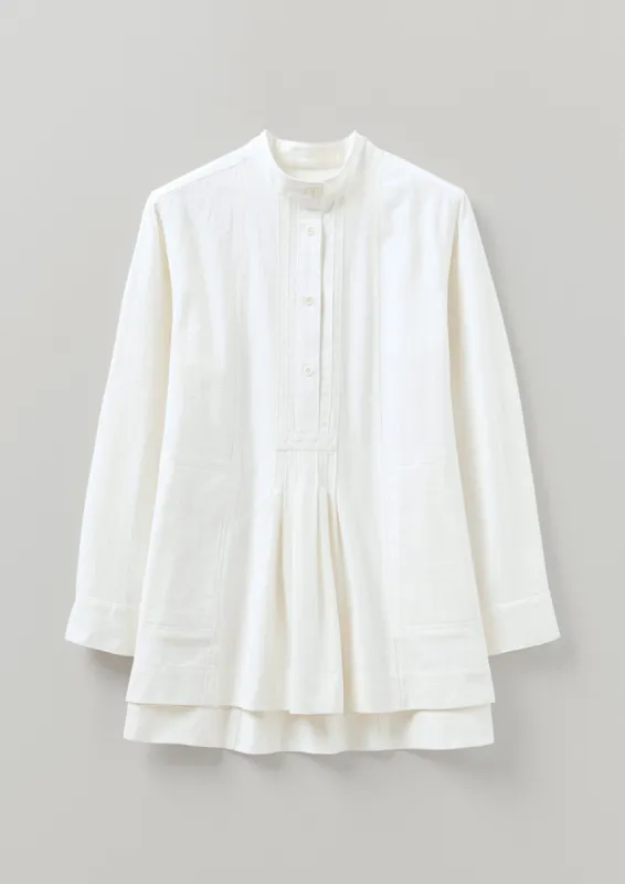 Textured Cotton Smock Shirt | Ecru sold by TOAST