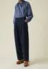 Mariner Hemp Cotton Trousers | Dark Chambray Blue sold by TOAST