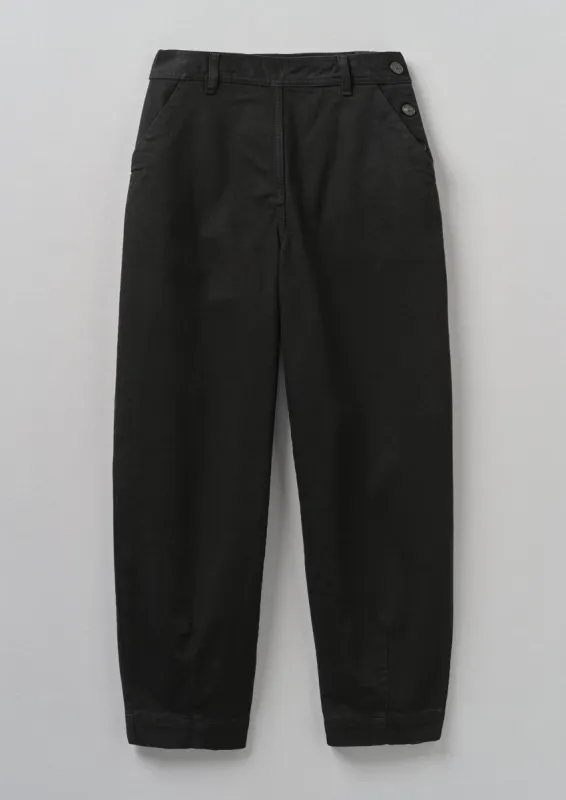 Suki Wool Cotton Seersucker Check Trousers | Carbon | Parallel