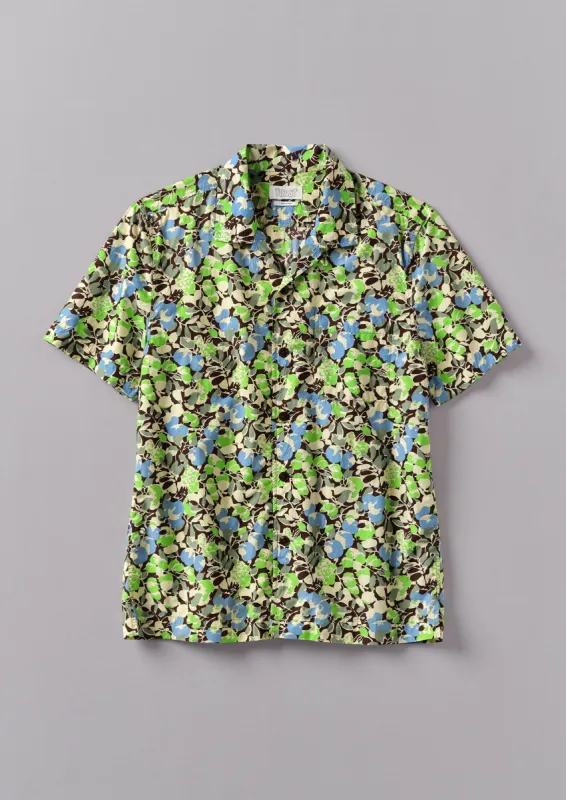 Hedgerow Cotton Short Sleeve Shirt | Acid Green sold by TOAST