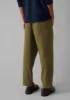 Cotton Canvas Tapered Trousers | Woodland Green sold by TOAST