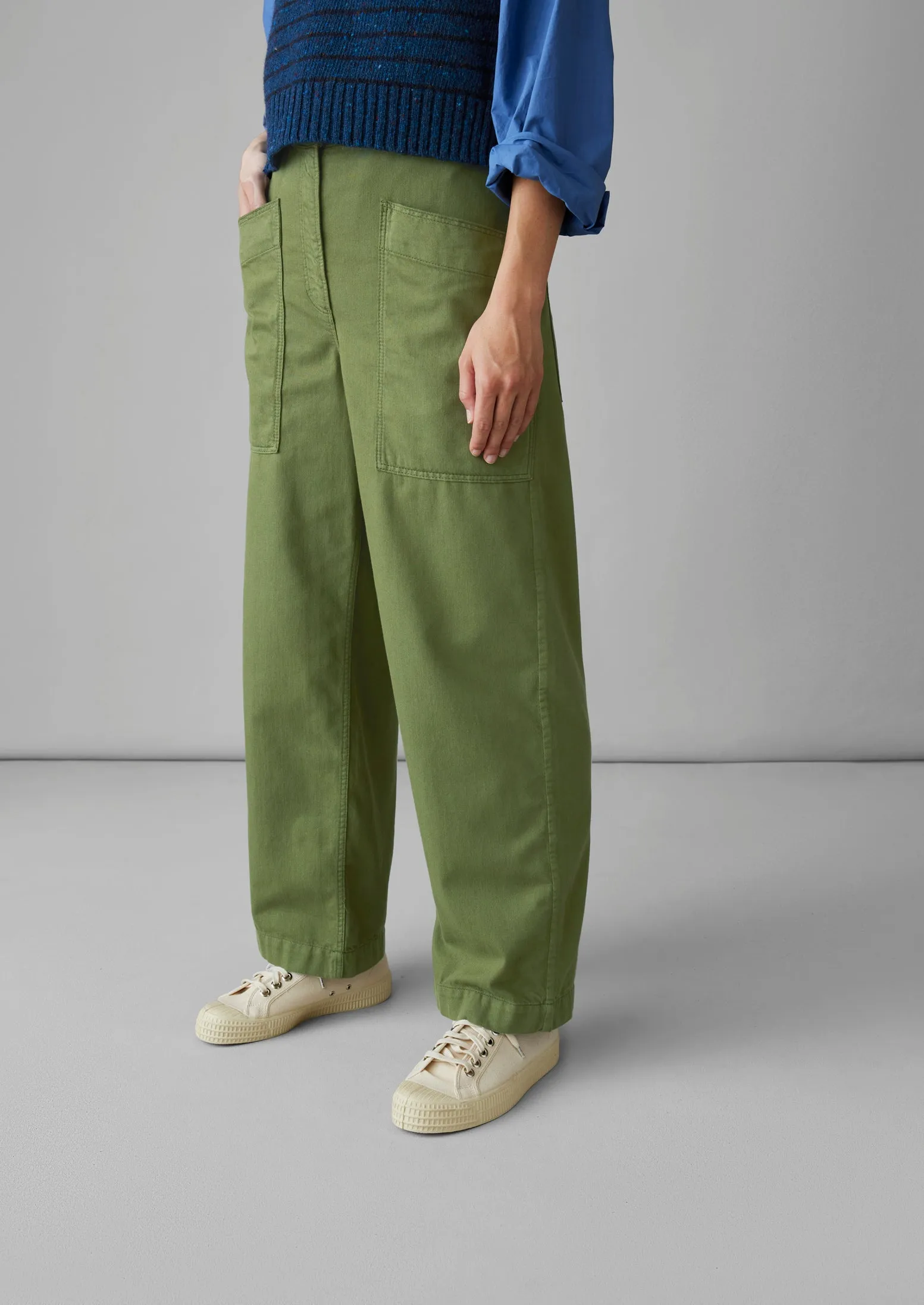 Garment Dyed Denim Trousers | Artichoke sold by TOAST product image thumbnail 3