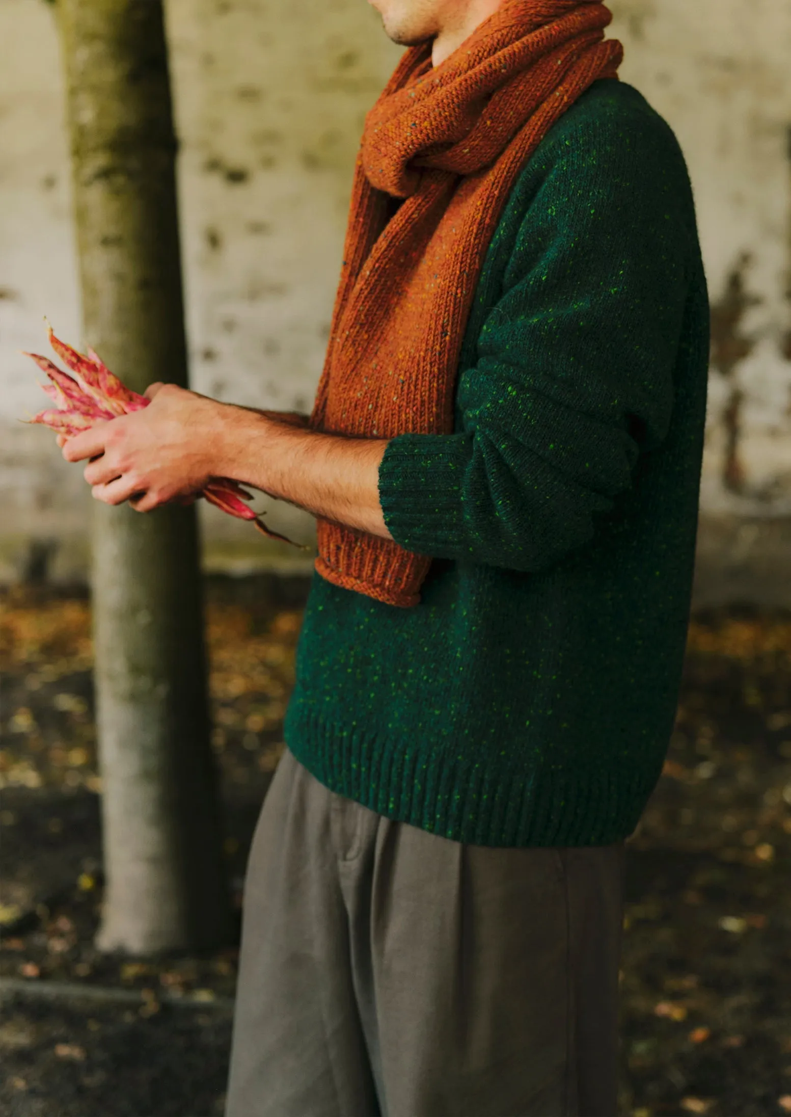 Flecky Wool Cashmere Seamless Sweater | Emerald sold by TOAST product image thumbnail 2