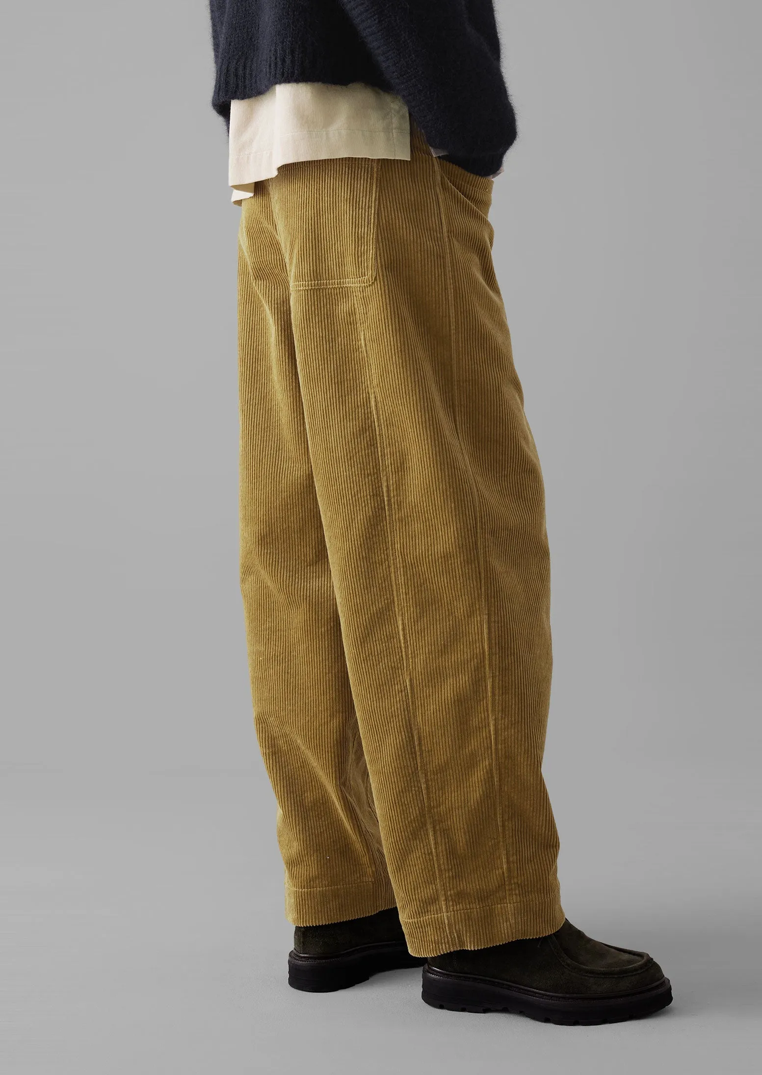 Panelled Organic Cord Trousers | Golden Sand sold by TOAST product image thumbnail 5