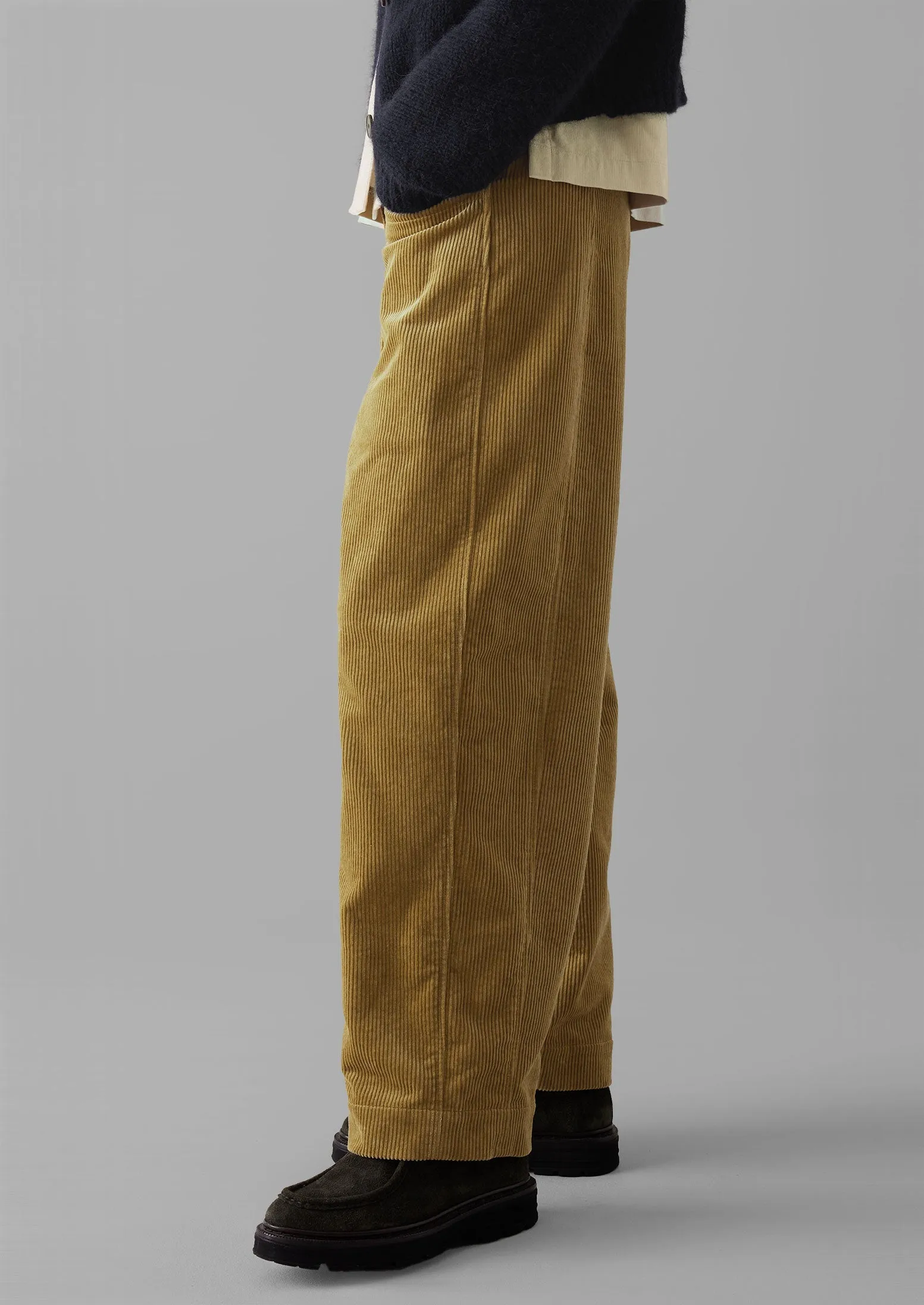 Panelled Organic Cord Trousers | Golden Sand sold by TOAST product image thumbnail 4