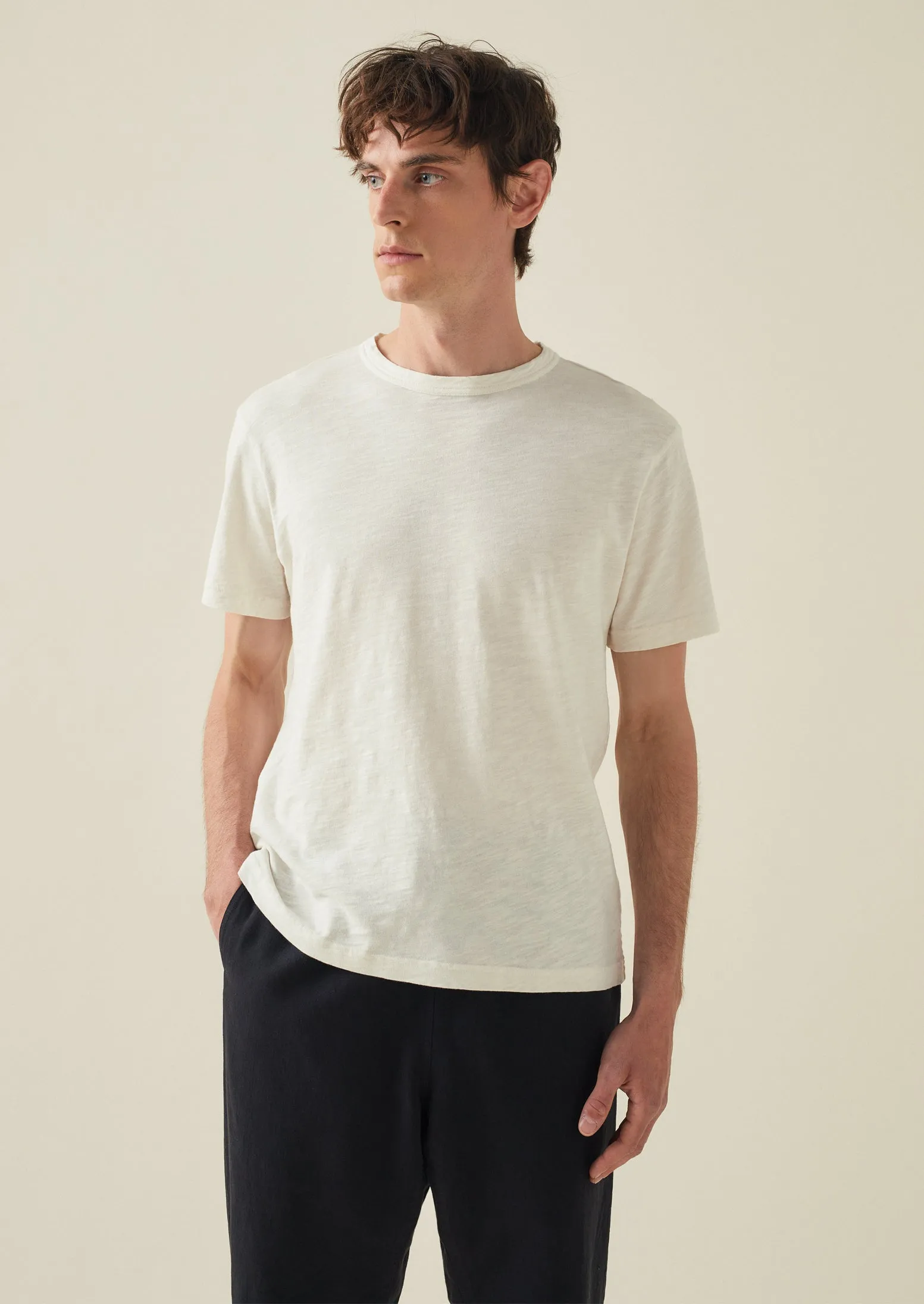 Theo Cotton Short Sleeve Tee | Chalk sold by TOAST product image thumbnail 2