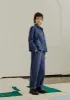 Herringbone Cotton Workwear Trousers | Sunwashed Blue sold by TOAST