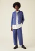 Herringbone Cotton Workwear Trousers | Sunwashed Blue sold by TOAST