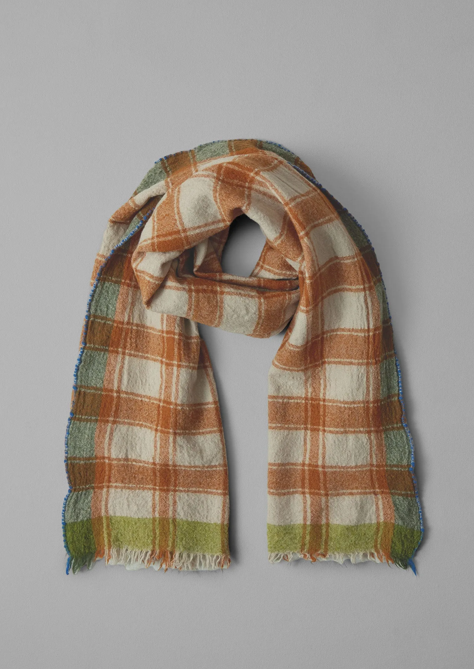 Check Hand Woven Scarf | Rust sold by TOAST