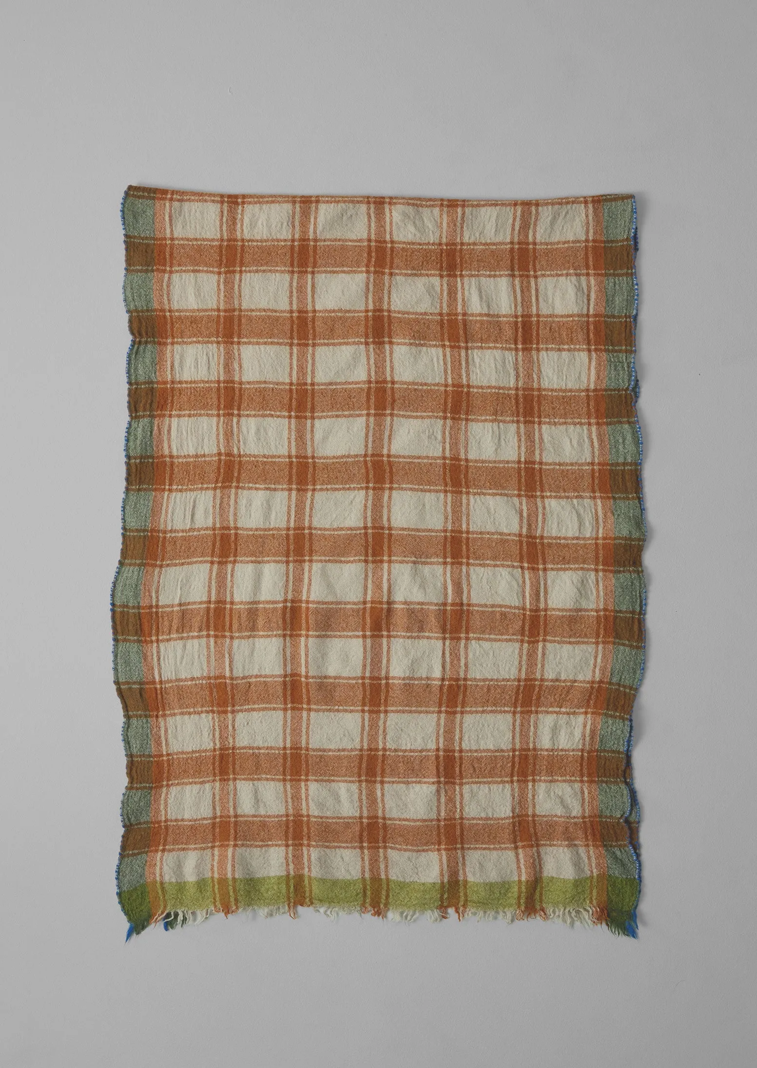 Check Hand Woven Scarf | Rust sold by TOAST product image thumbnail 4