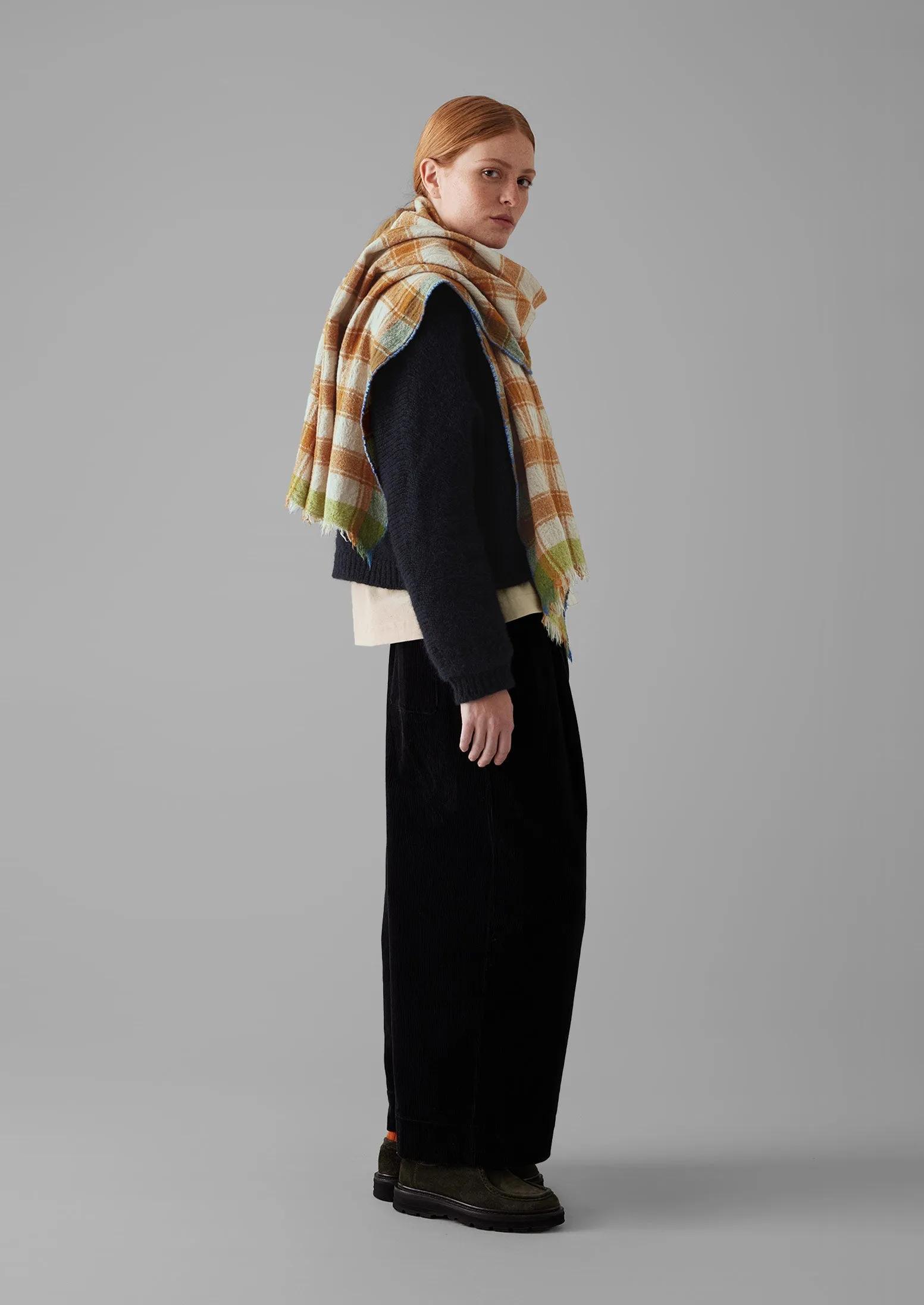 Check Hand Woven Scarf | Rust sold by TOAST product image thumbnail 3