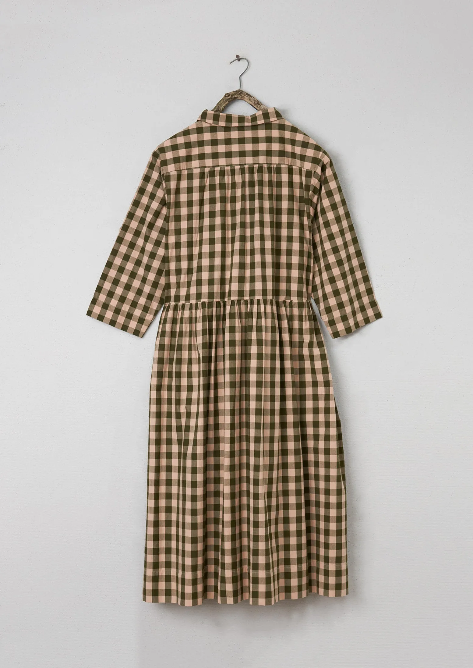 Renewed Sutton Gingham Cotton Dress Size 14 (079) | Olive sold by TOAST product image thumbnail 2