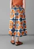 Clamp Dyed Poplin Skirt | Russet Orange sold by TOAST