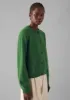 Eden Wool Cashmere Raglan Cardigan | Mineral Green sold by TOAST