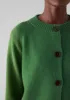 Eden Wool Cashmere Raglan Cardigan | Mineral Green sold by TOAST